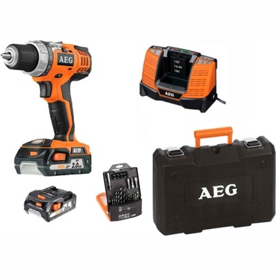 AEG BS18C2LI-202CSET, Дрель-шуруповерт аккум. 18 В /2,0 Ач Pro-Lithium, 50/60 Нм, БЗП 13 мм, набор - фото1 AEG BS18C2LI-202CSET, Дрель-шуруповерт аккум. 18 В /2,0 Ач Pro-Lithium, 50/60 Нм, БЗП 13 мм, набор - фото1