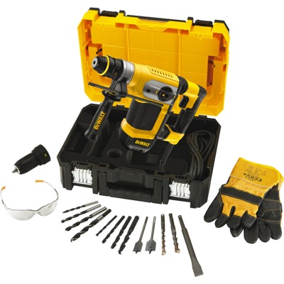 Dewalt D25417KT-QS, Перфоратор трехрежимный SDS-plus, 1000 Вт, 4.2 Дж, 0-4700 уд./мин., 0-820 об./мин., кейс, оснастка - фото1