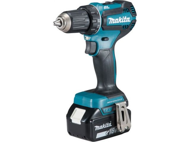 Makita DDF485RFE, Дрель-шуруповерт аккумуляторная бесщеточная,18В/2х3,0 Ач Li-ion, БЗП-13мм, 50\25 Нм, 1.7кг, кейс