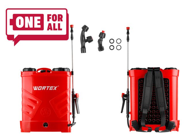 Аккум. опрыскиватель WORTEX KS 1680-1 Li в кор. ALL1 XLT SOLO 18В, 16 л