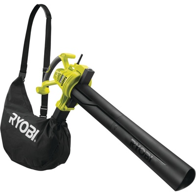 Ryobi RBV3000CSV -RAC365, Садовый электрический пылесос, 3000 Вт, поток 375 км/ч, 14м.куб\мин, мульчирование 16:1, травосборник 45 л, вес 3,6 кг, выдув - фото2