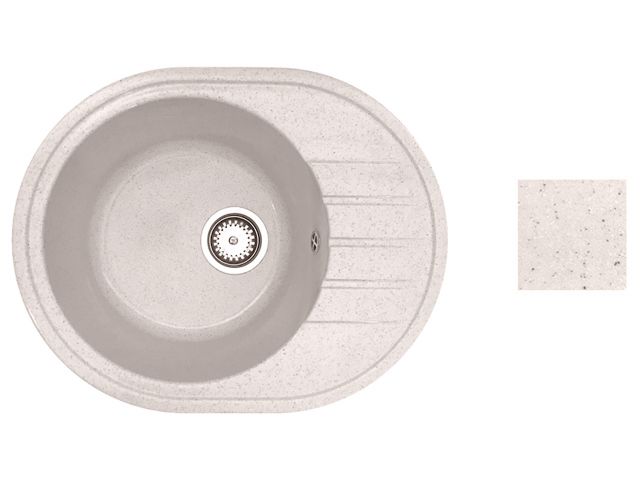 Мойка кухонная из искусственного камня RIO песочный, 570х450 мм, AV Engineering Мойка кухонная из искусственного камня RIO песочный, 570х450 мм, AV Engineering