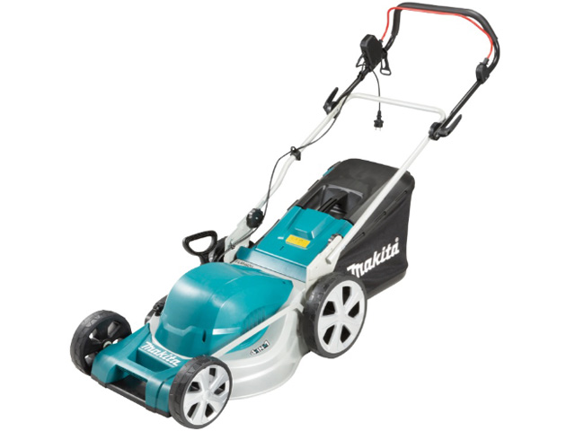 Makita ELM4620, Газонокосилка электрическая, 1,8кВт, сталь дека, 46см, сбор травы в травосборн 60л, мульчирование - фото1 Makita ELM4620, Газонокосилка электрическая, 1,8кВт, сталь дека, 46см, сбор травы в травосборн 60л, мульчирование - фото1