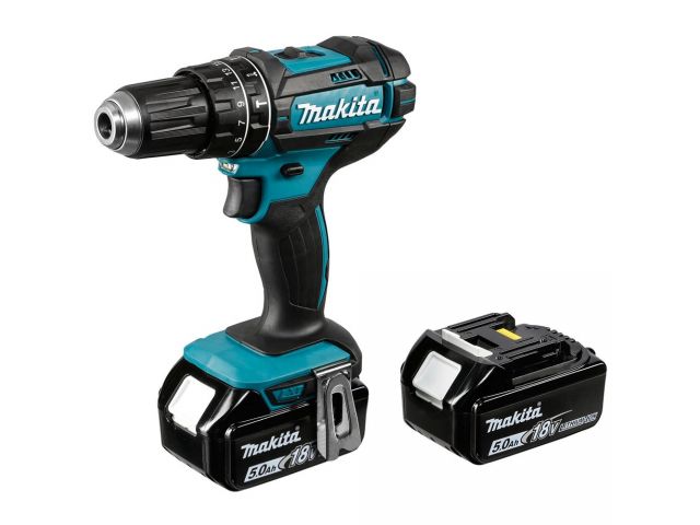 MAKITA DHP482RTJ Шуруповерт ударный аккум. в MakPac-2 (18.0 В, 2*5.0Ah, 62 Нм)