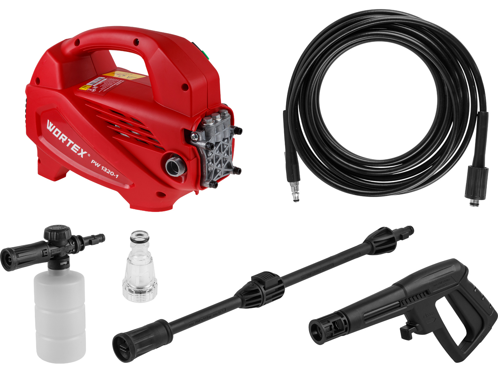Очиститель высокого давления WORTEX PW 1320-1 1.60 кВт, 130 Бар, 390 л/ч, индукц. - фото1 Очиститель высокого давления WORTEX PW 1320-1 1.60 кВт, 130 Бар, 390 л/ч, индукц. - фото1