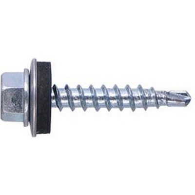 STARFIX SM-74116-4500, Саморез кровельный 4.8х38 мм цинк, шайба с прокл., PT3 (4500 шт в коробе) (по металлу) - фото1 STARFIX SM-74116-4500, Саморез кровельный 4.8х38 мм цинк, шайба с прокл., PT3 (4500 шт в коробе) (по металлу) - фото1