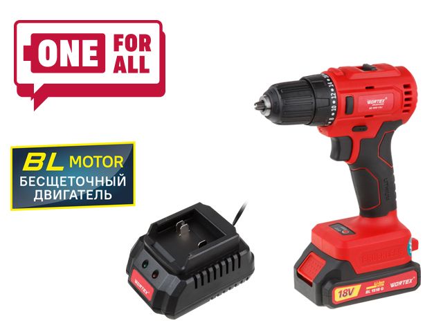 Аккум. дрель-шуруповерт WORTEX BD 1815-1 DLi в чем. ALL1 XLT БЕСЩЕТ, 18 В, 50 Н*м, 1х1.5 А*ч, БЗП 10 Аккум. дрель-шуруповерт WORTEX BD 1815-1 DLi в чем. ALL1 XLT БЕСЩЕТ, 18 В, 50 Н*м, 1х1.5 А*ч, БЗП 10