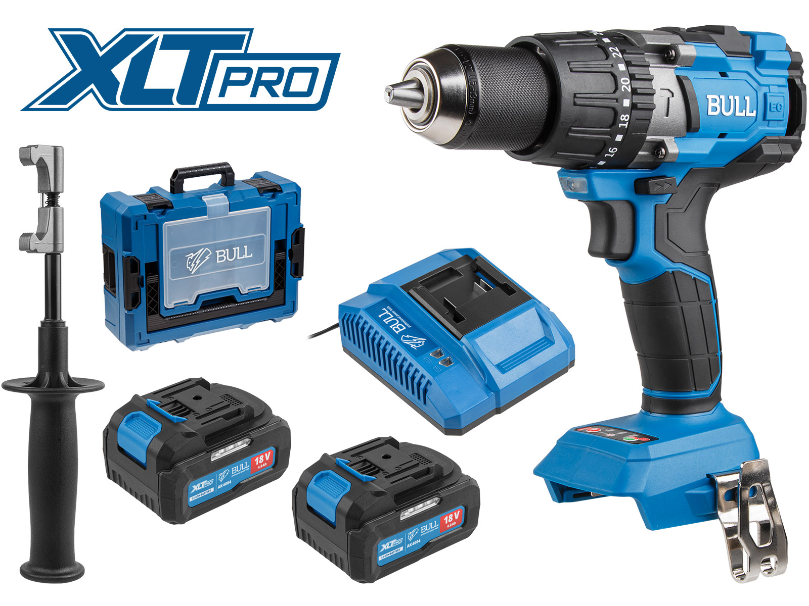 Аккум. дрель-шуруповерт BULL SR 1805 Xcase XLTpro, 2х4 А*ч, БЕСЩЕТ., 18 В, 120 Н*м, БЗП(мет.) 13 мм Аккум. дрель-шуруповерт BULL SR 1805 Xcase XLTpro, 2х4 А*ч, БЕСЩЕТ., 18 В, 120 Н*м, БЗП(мет.) 13 мм