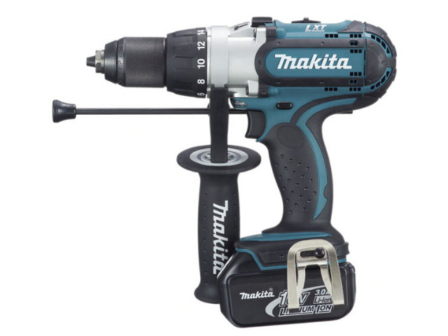 Makita DHP451RFE, Аккумуляторная ударная дрель-шуруповерт, 18 В/3.0 А/ч Li-Ion, 80 Нм, чемодан, (Makita DHP 451 RFE) Makita DHP451RFE, Аккумуляторная ударная дрель-шуруповерт, 18 В/3.0 А/ч Li-Ion, 80 Нм, чемодан, (Makita DHP 451 RFE)