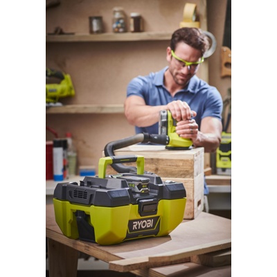 RYOBI R18PV-0 , Пылесос рабочий, 18 В, 1400 л/мин, 13 л, шланг 1,8 м, универсальный переходник, 4,1 кг, без АКБ и ЗУ, арт 32778 - фото2