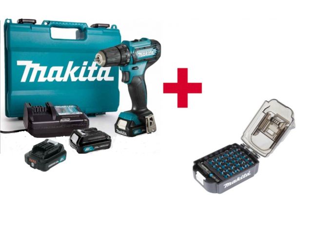 Makita DF333DWAEA1, Аккум. дрель-шуруповерт MAKITA DF 333 DWAE в чем. + АКЦИЯ (набор насадок E-03084) (12.0 В, 2 акк., 2.0 А/ч Li-Ion, 2 скор., 30 Нм, шурупы до 8 мм+ АКЦ - фото1 Makita DF333DWAEA1, Аккум. дрель-шуруповерт MAKITA DF 333 DWAE в чем. + АКЦИЯ (набор насадок E-03084) (12.0 В, 2 акк., 2.0 А/ч Li-Ion, 2 скор., 30 Нм, шурупы до 8 мм+ АКЦ - фото1